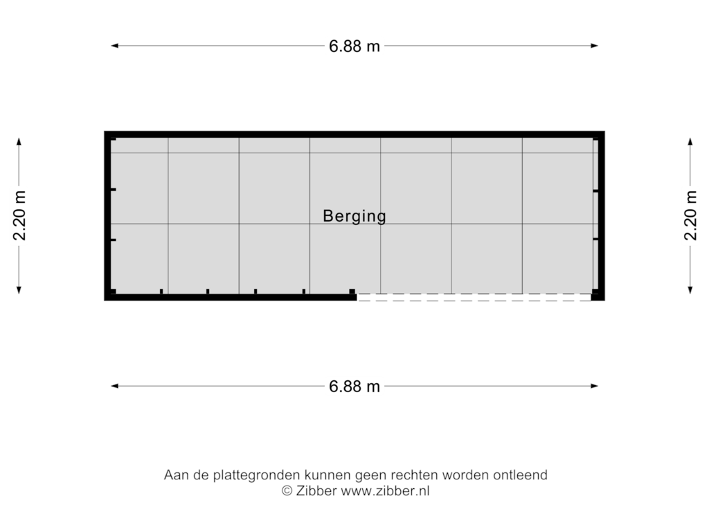 Bekijk plattegrond van Berging van Veertels 5