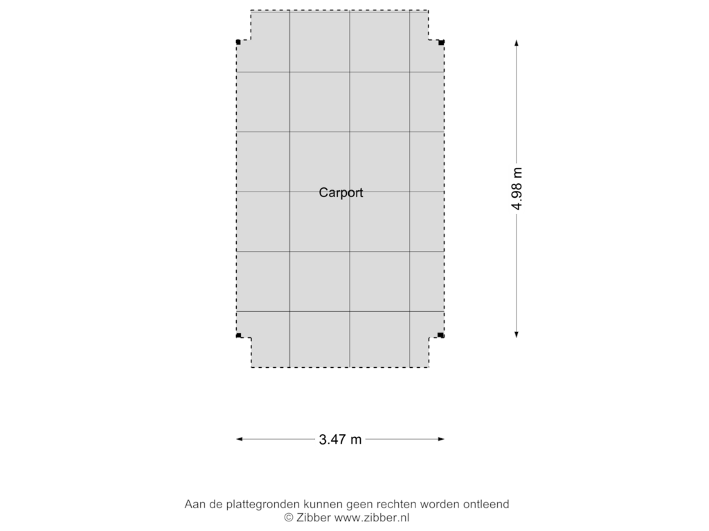 Bekijk plattegrond van Carport van Veertels 5