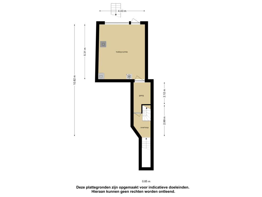 View floorplan of Eerste Verdieping of Klinkerstraat 9-A