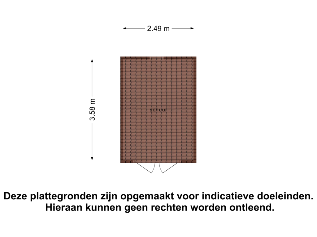 View floorplan of Schuur of Klinkerstraat 9-A