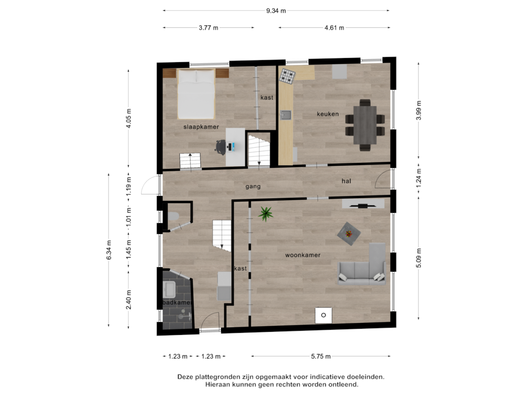 View floorplan of Begane grond of Zwaaksedijk 2