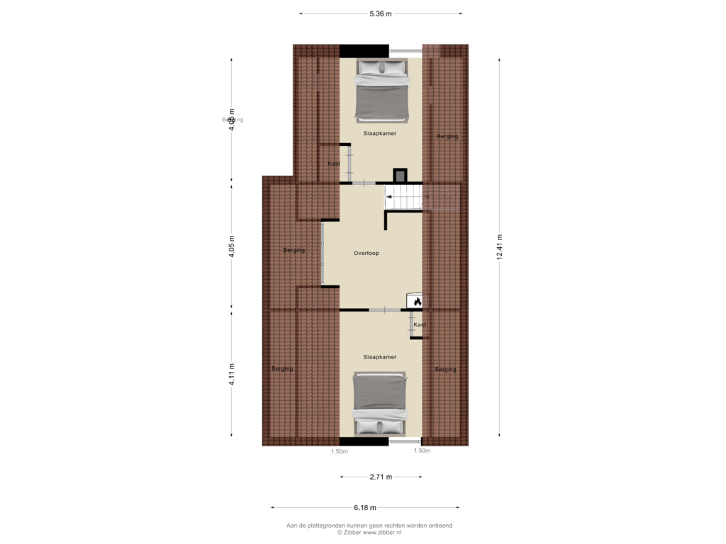 View floorplan of Tweede verdieping of Archimedesstraat 22