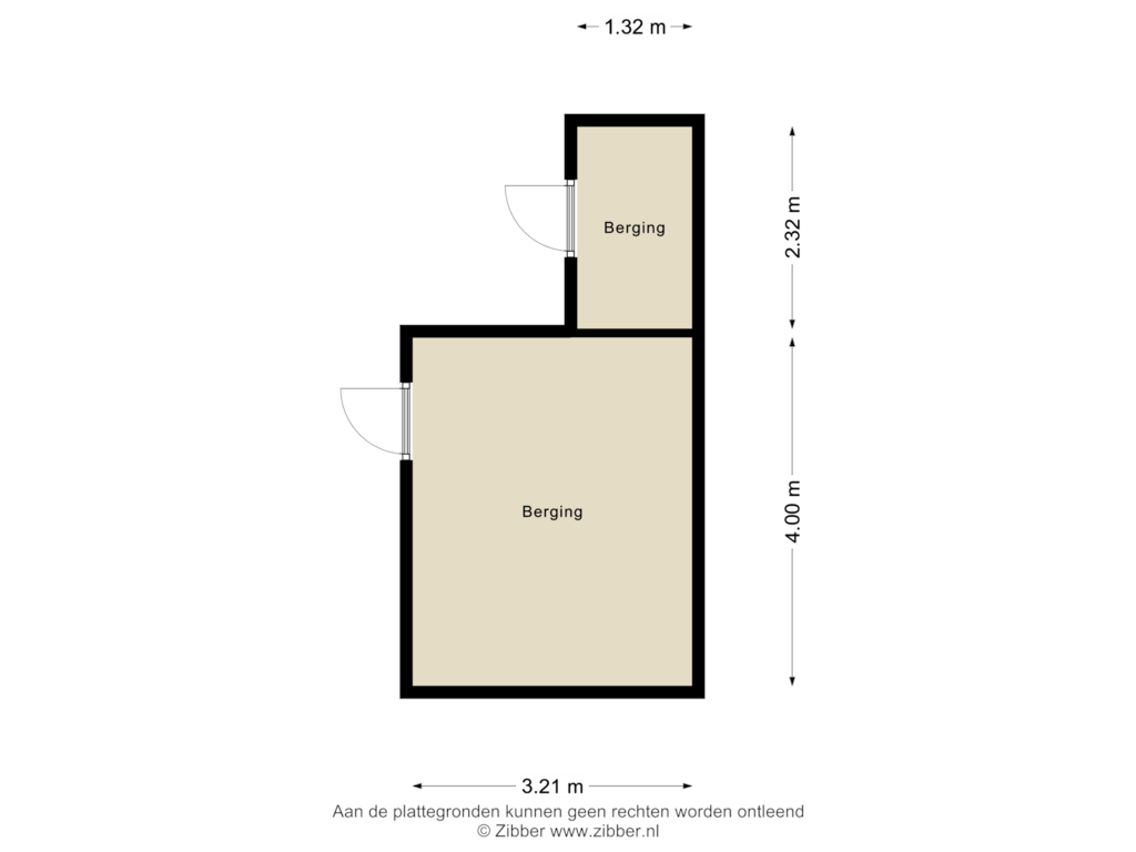 View floorplan of Berging of Archimedesstraat 22