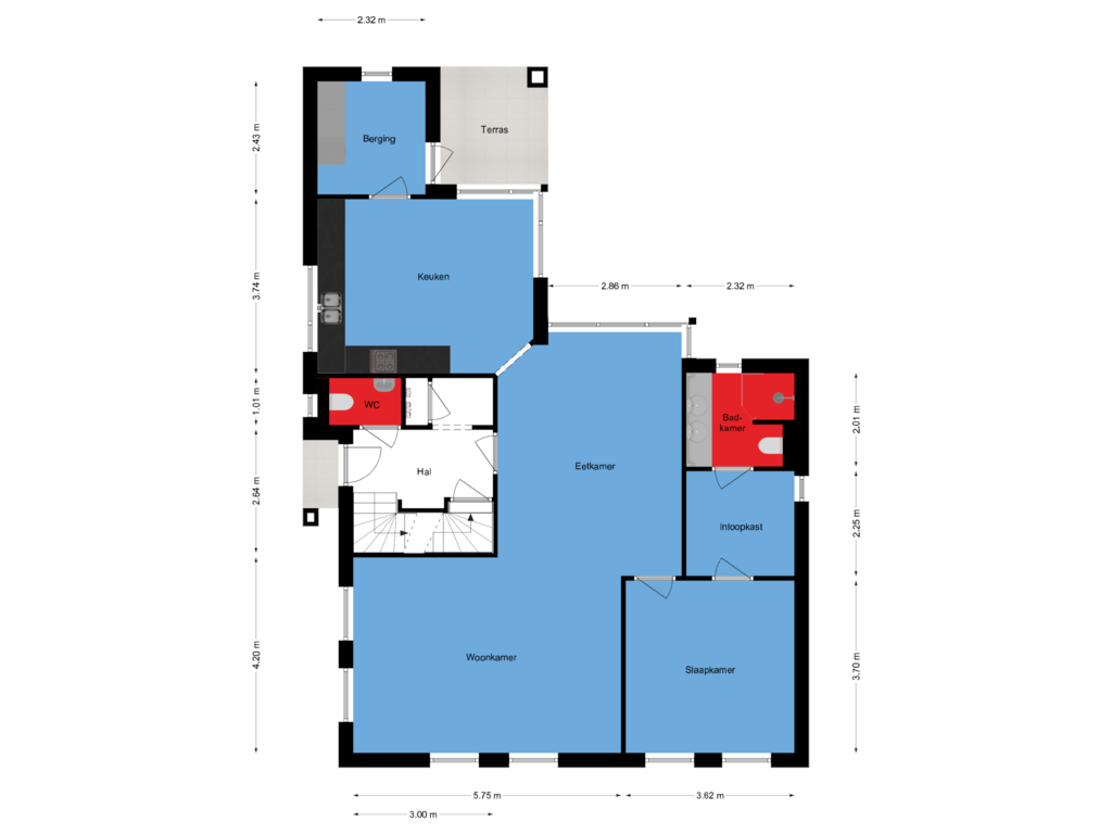 Bekijk plattegrond van Begane Grond van Hoogschaijksestraat 35