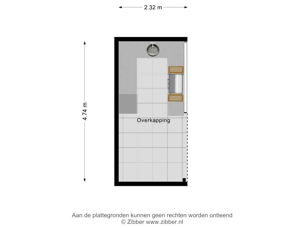 Bekijk plattegrond van Overkapping van Esdoornlaan 42