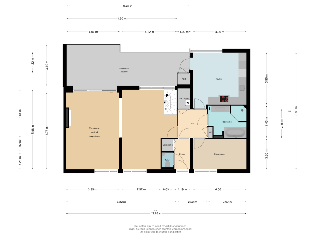 Bekijk plattegrond van Begane grond van Huys de Merwede 30