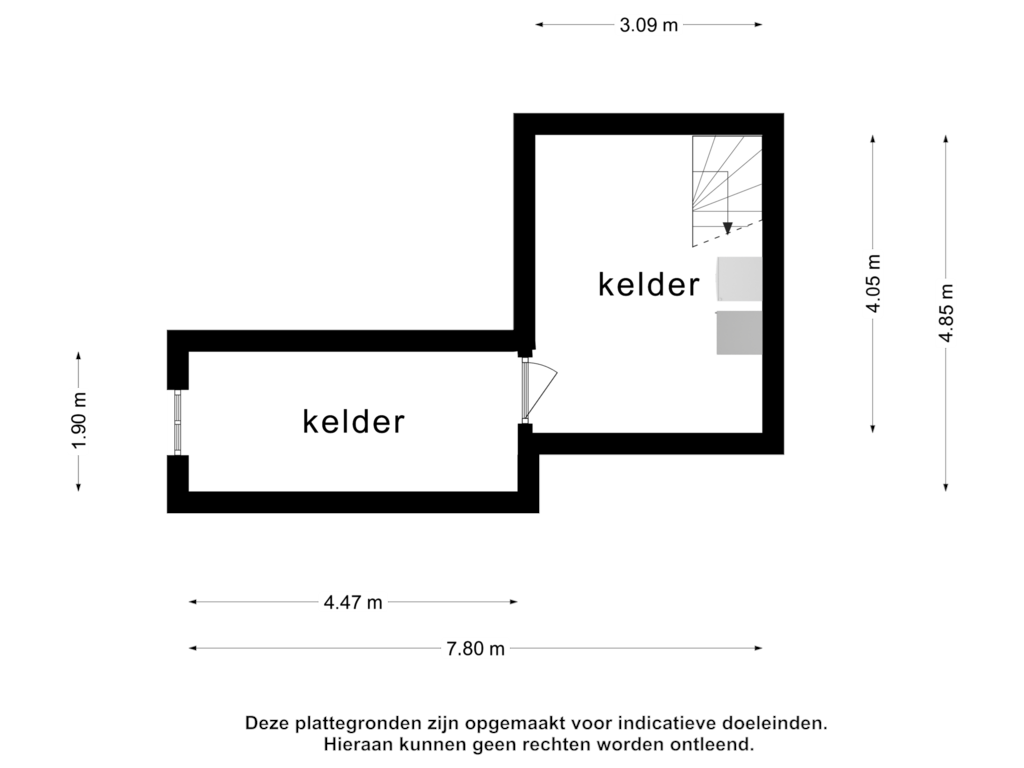 Bekijk plattegrond van Souterrain van Pater de Leeuwstraat 19