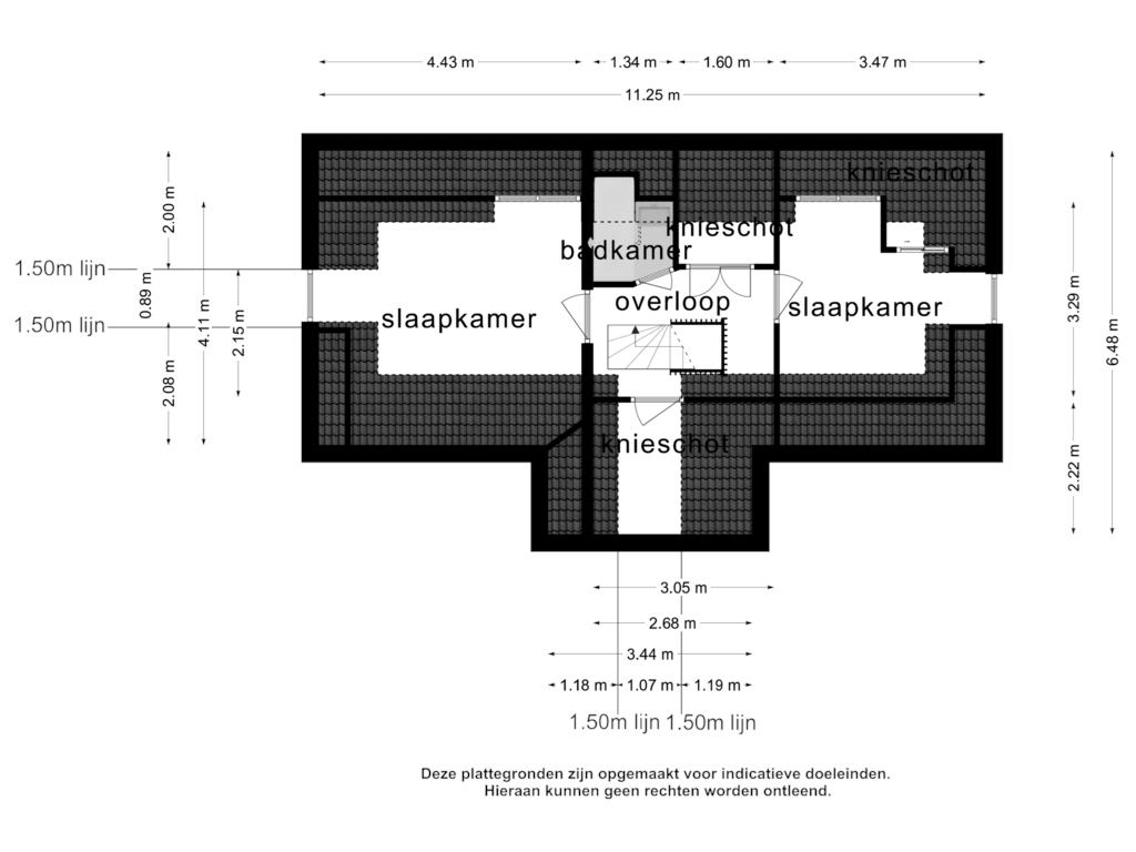 Bekijk plattegrond van 2e verdieping van Pater de Leeuwstraat 19