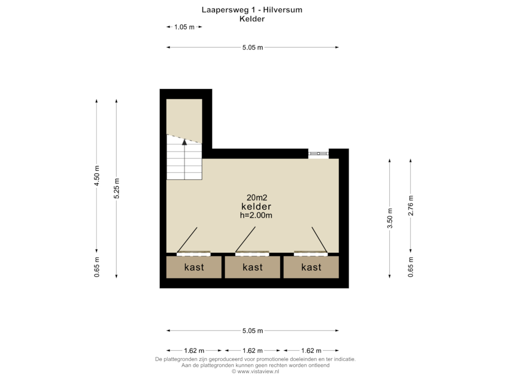 Bekijk plattegrond van KELDER van Laapersweg 1