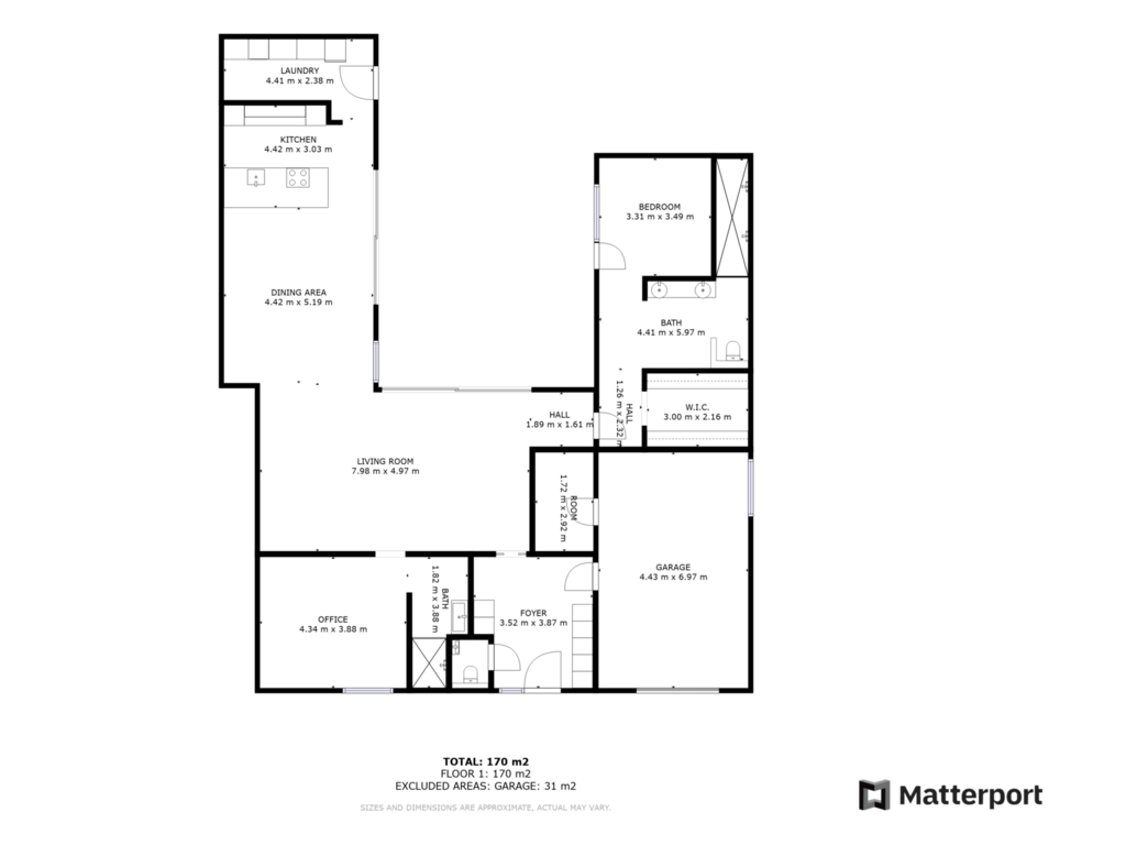 View floorplan of Woning of Achterstraat 19-A