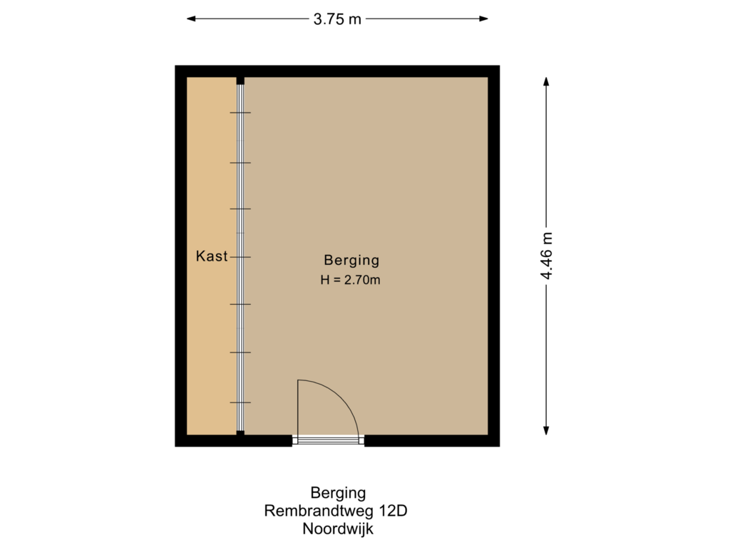 Bekijk plattegrond van Berging van Rembrandtweg 12-D