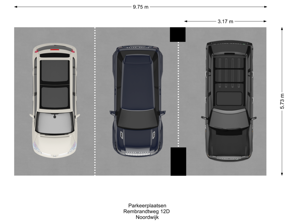 View floorplan of Parkeerplaatsen of Rembrandtweg 12-D