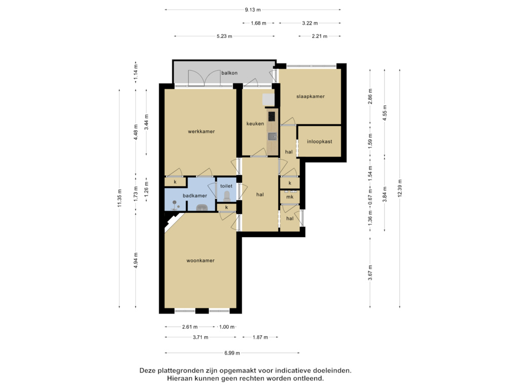 Bekijk plattegrond van Appartement van Milletstraat 12-4