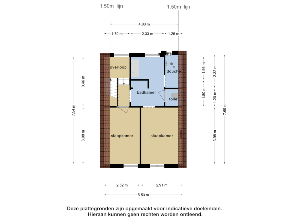 Bekijk plattegrond van 1e verdieping  1 van Tuinstraat 17