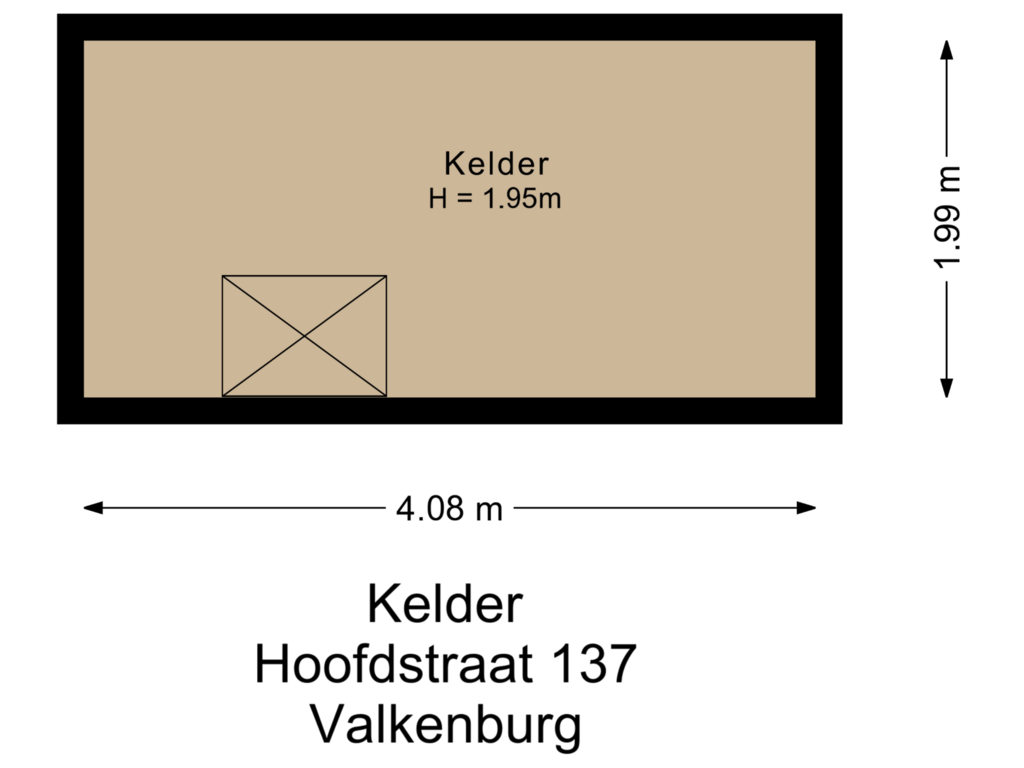 View floorplan of Kelder of Hoofdstraat 137