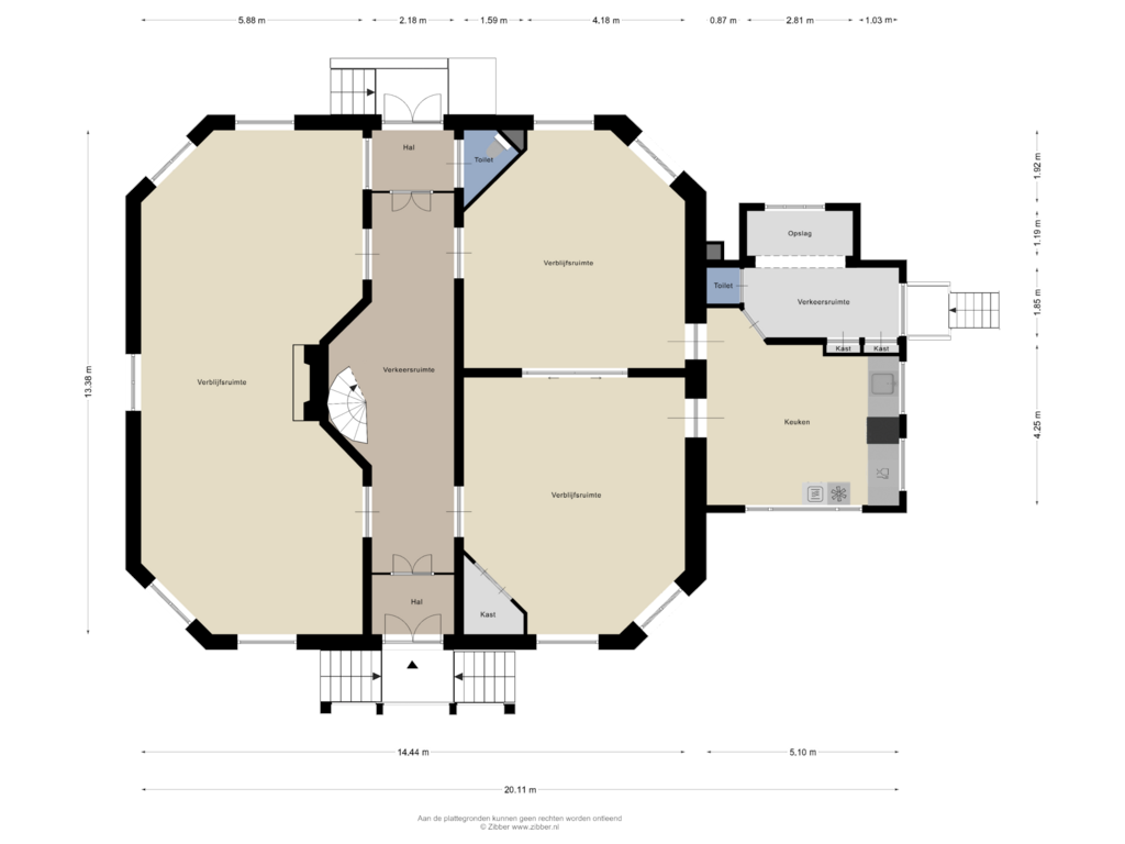 Bekijk plattegrond van Begane grond van Huisterheide 1