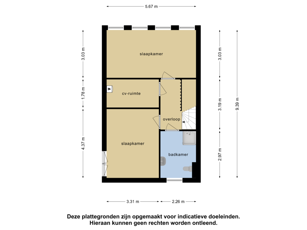 Bekijk plattegrond van 2e verdieping van Beeckendael 80