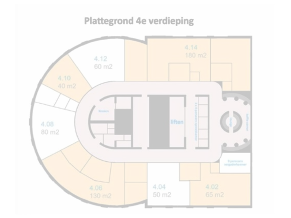 Plattegrond vierde verdieping