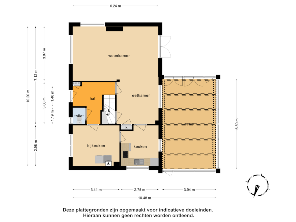 Bekijk plattegrond van Begane grond van Demmerik 124-B