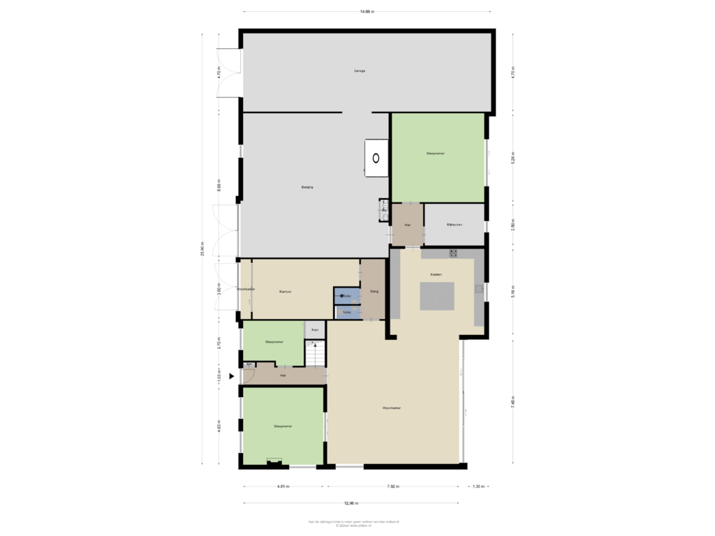 Bekijk plattegrond van Begane Grond van Nieuwe Kraaijertsedijk 29