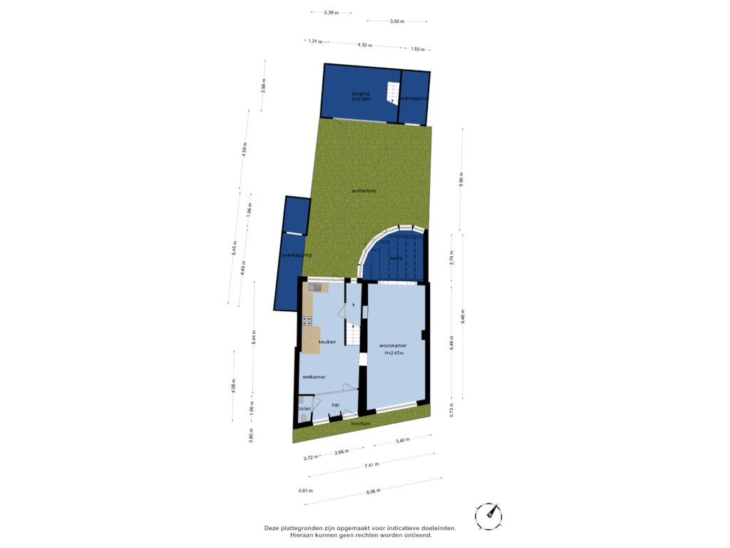 Bekijk plattegrond van Overzicht woning van Fluwelen Burgwal 15