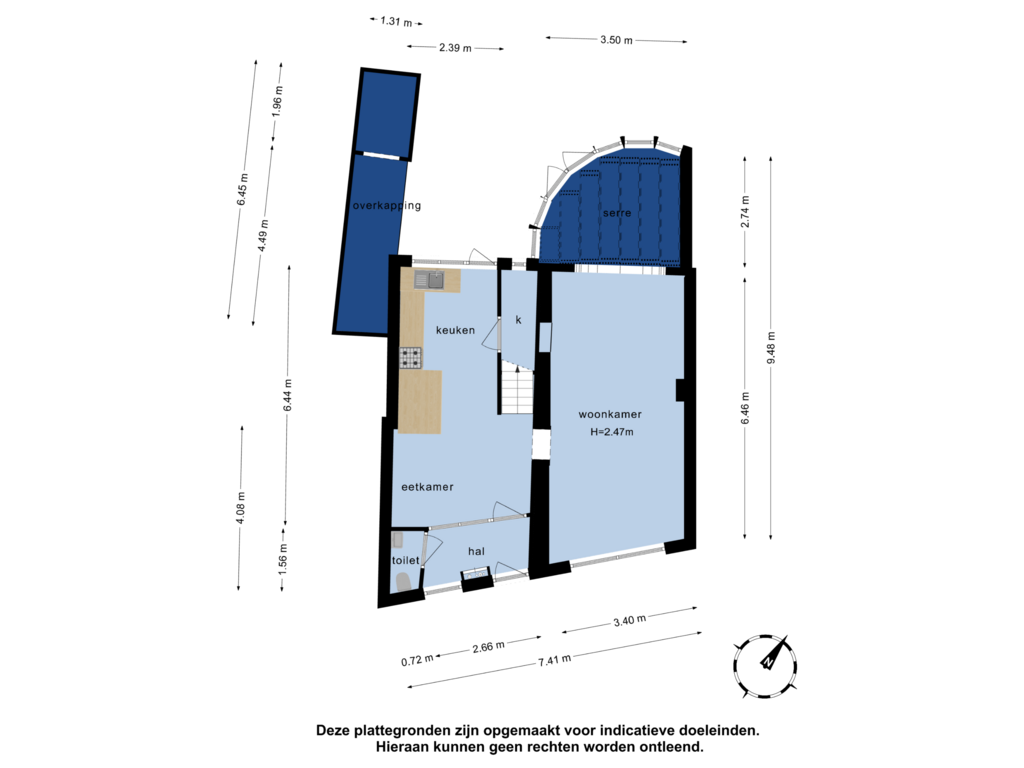 Bekijk plattegrond van Begane grond van Fluwelen Burgwal 15