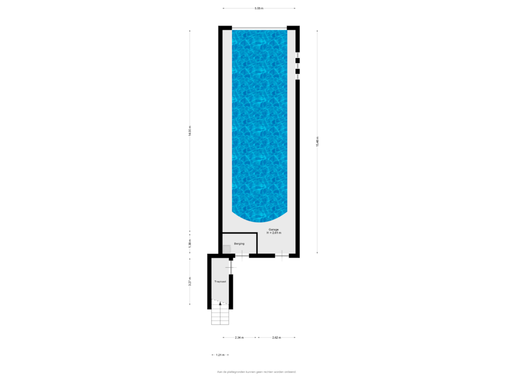 Bekijk plattegrond van Souterrain van Middelweg 133