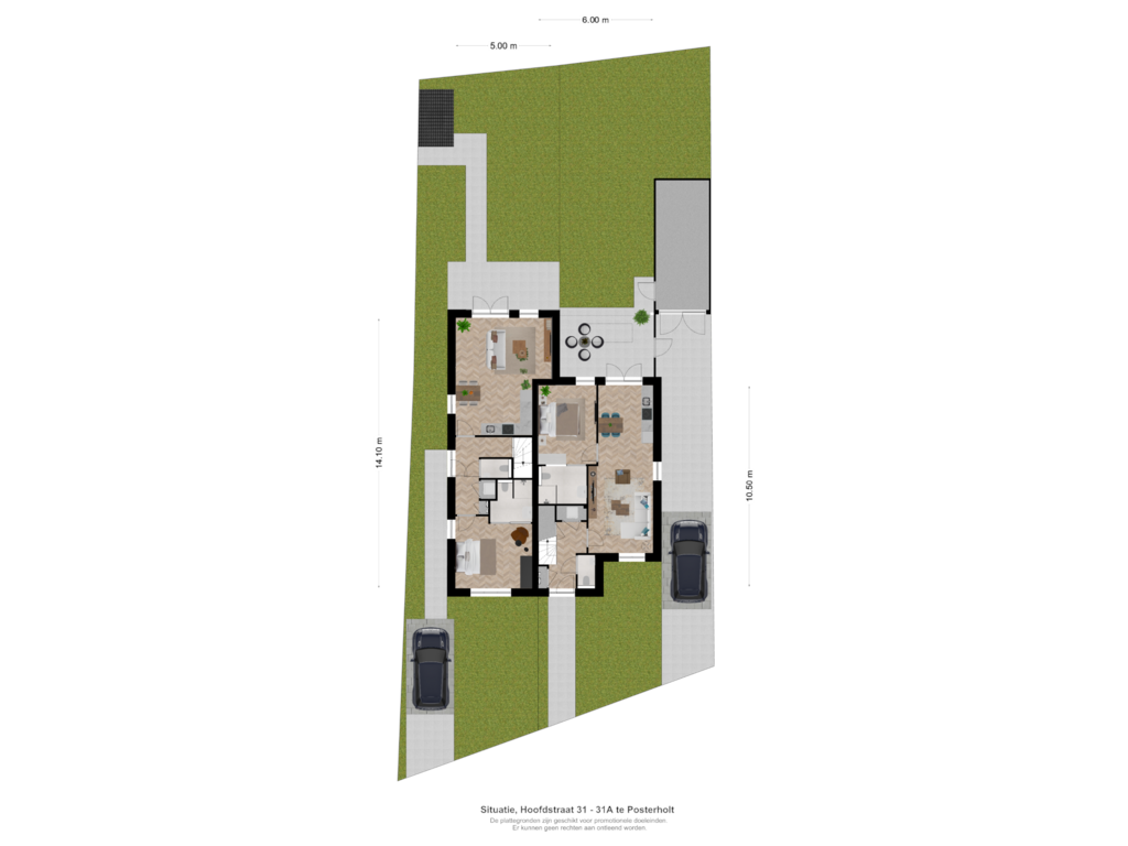 View floorplan of Situatie of Hoofdstraat 31