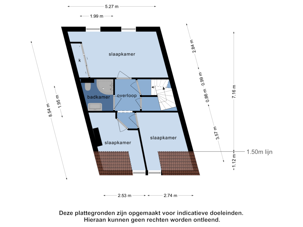 Bekijk plattegrond van 1e verdieping van Seisweg 60