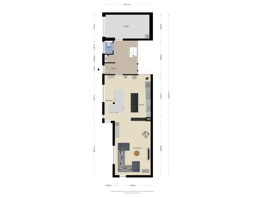 View floorplan of Begane grond of Laan van Europa 275