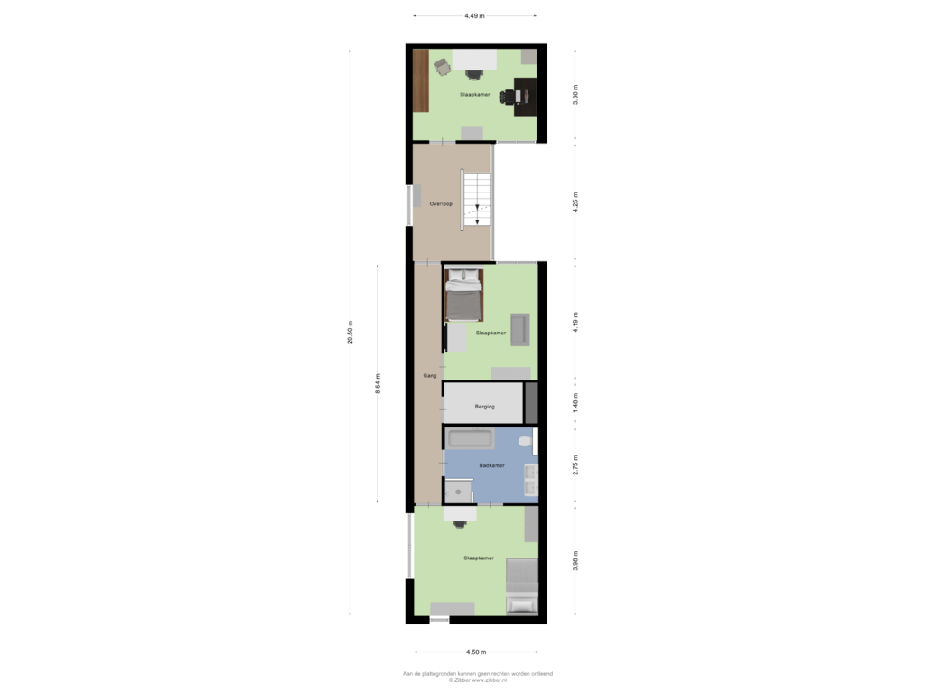 View floorplan of Eerste verdieping of Laan van Europa 275