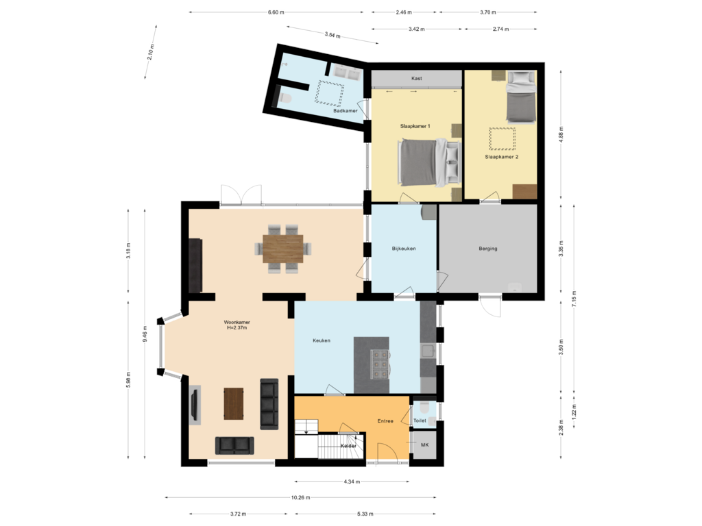 Bekijk plattegrond van Begane grond van Van Gaverenlaan 11