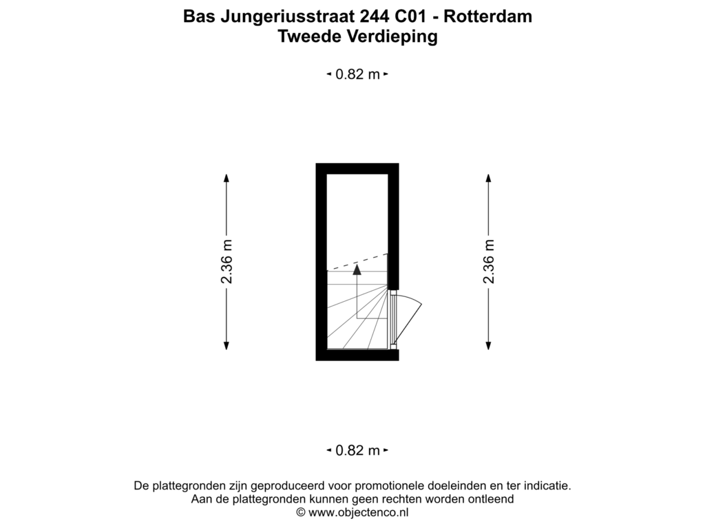 View floorplan of Tweede Verdieping of Bas Jungeriusstraat 244-C01