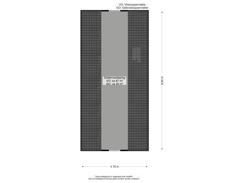 View floorplan of Schuur verdieping of Robbengat 2