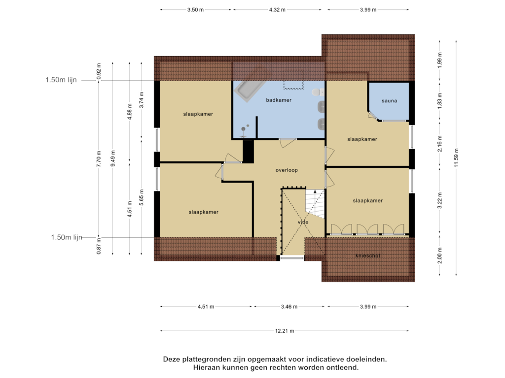 Bekijk plattegrond van 1e verdieping van Rodenburg 17