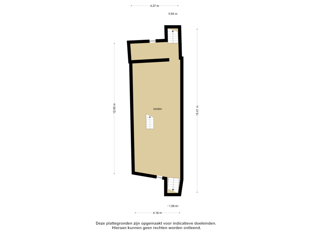 Bekijk plattegrond van Kelder van Hoogstraat 10-B