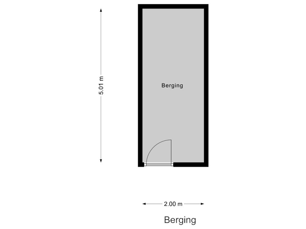 Bekijk plattegrond van Berging van Mozartstraat 154