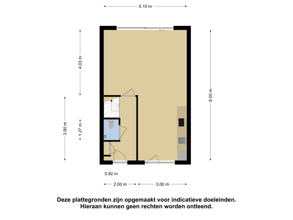 Bekijk plattegrond van Begane grond van Hofwoning tweekapper Windroos (Bouwnr. 54)