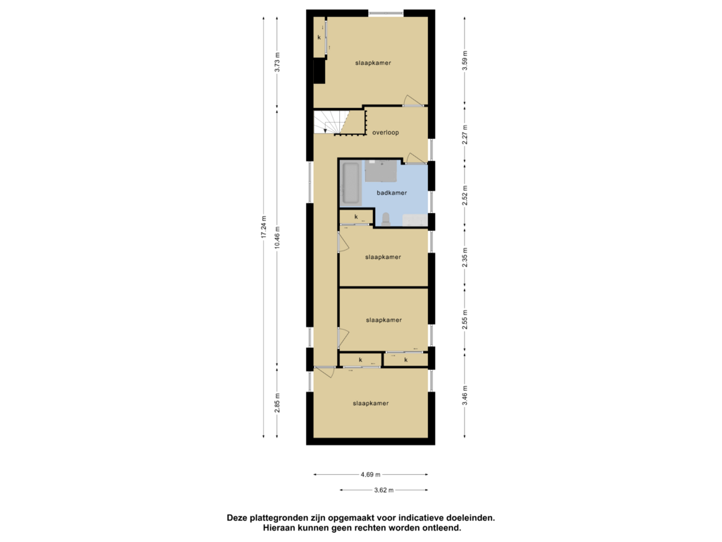 Bekijk plattegrond van 1e verdieping van Hemelstraat 12