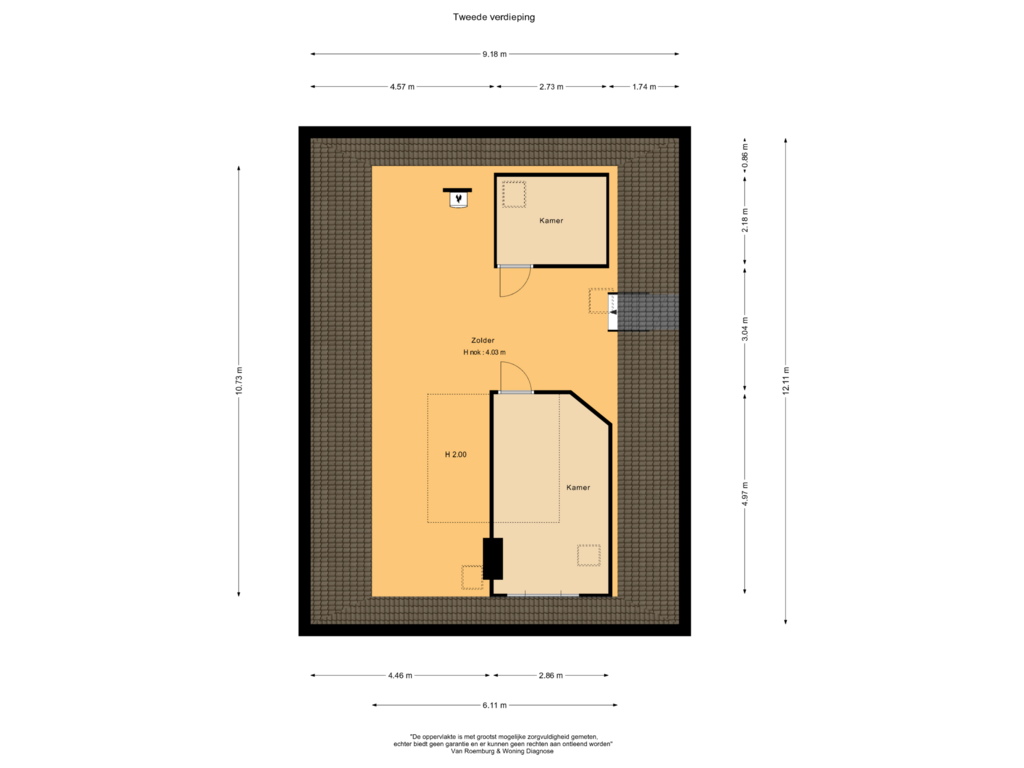 Bekijk plattegrond van Tweede verdieping van Arnoudstraat 10