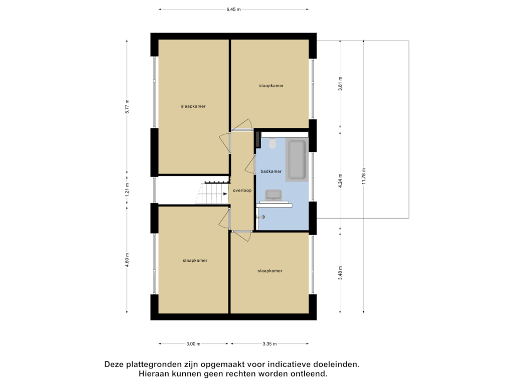 View floorplan of Eerste Verdieping of De Messemaker 17