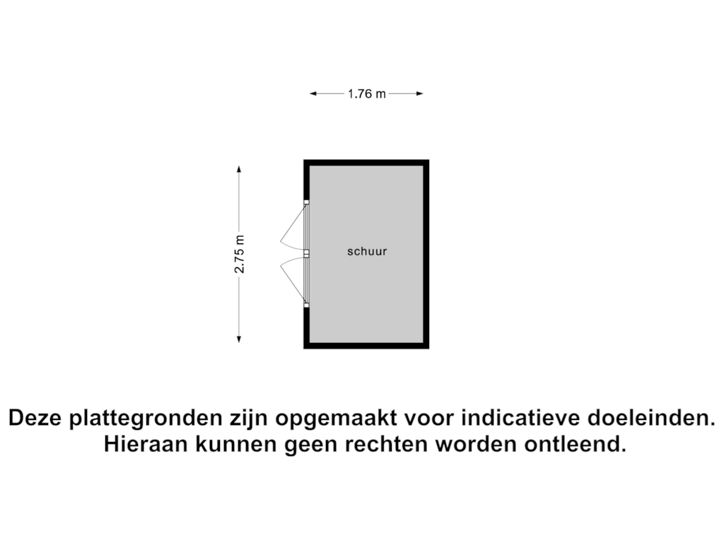 View floorplan of Schuur of De Messemaker 17