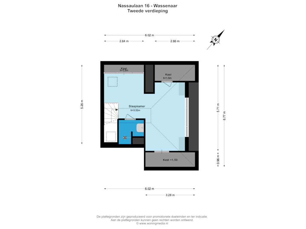 Bekijk plattegrond van 2e V van Nassaulaan 16