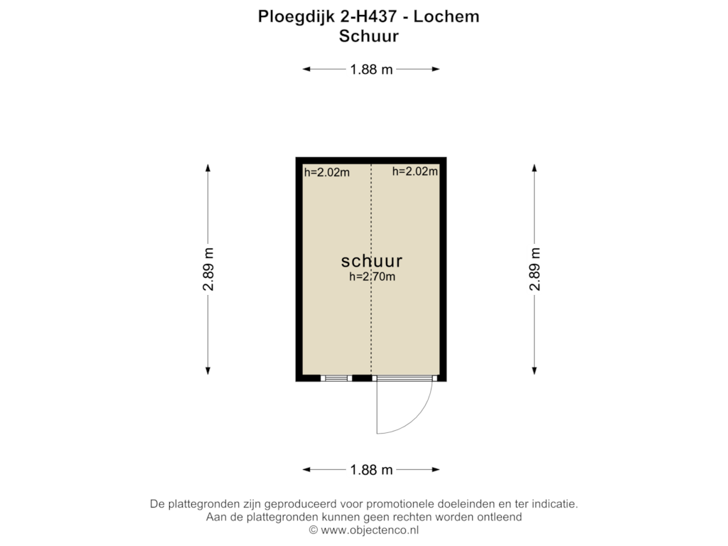 Bekijk plattegrond van SCHUUR van Ploegdijk 2-H437