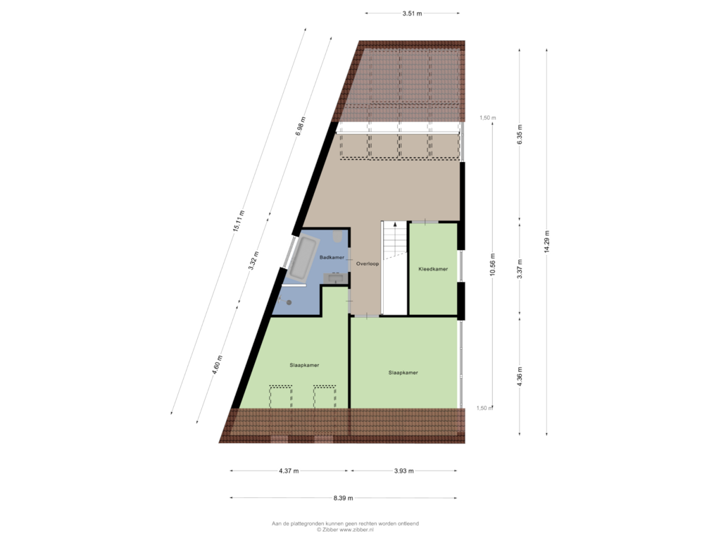 View floorplan of Eerste verdieping of Eeuwigelaan 59