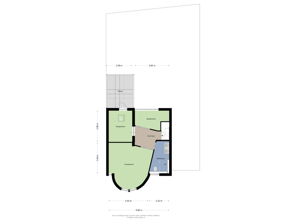 Bekijk plattegrond van Eerste verdieping van Brahmsstraat 3