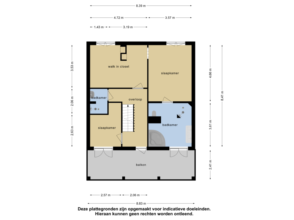 Bekijk plattegrond van 1e verdieping van Korenbeursstraat 6