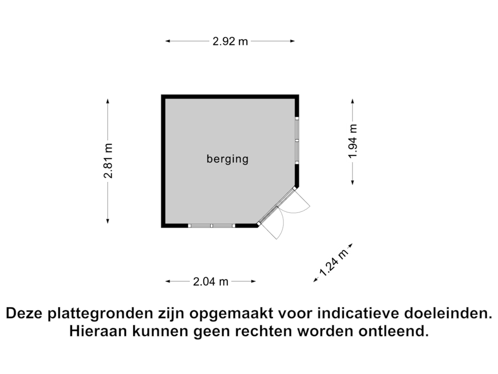 Bekijk plattegrond van Berging van Korenbeursstraat 6