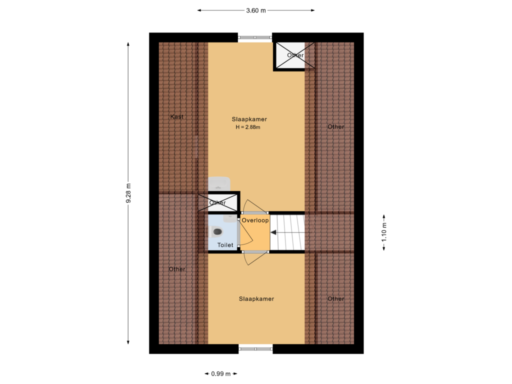 View floorplan of Eerste verdieping of Grevenhout 21-108