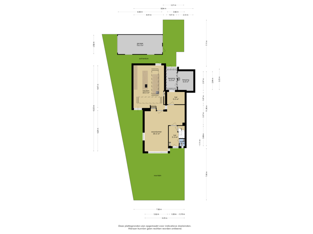 Bekijk plattegrond van Overzicht woning van Vossenburcht 23